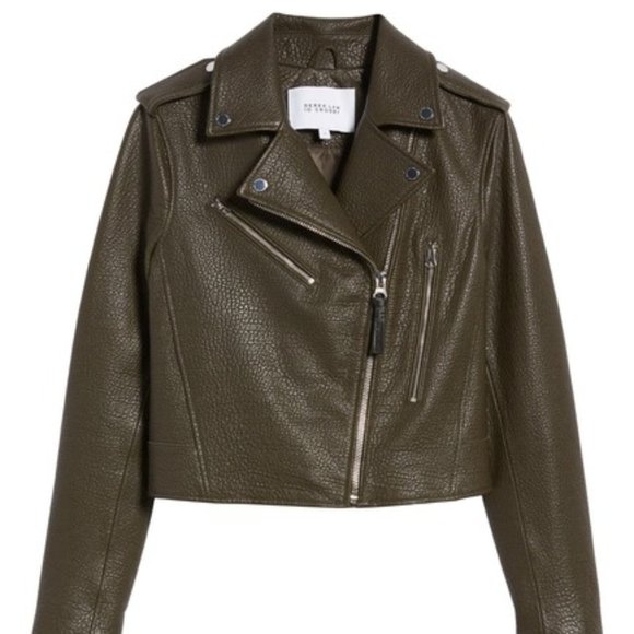 10 Crosby Derek Lam Jackets & Blazers - DEREK LAM 10 CROSBY Asymmetrical Leather Moto FLAW